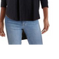 Free People Women's 3/4 Sleeve Scoop Neck Top Blue Size X-Large