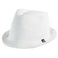 Block Hats Men's Braided Paper Straw Fedora White Size M/L
