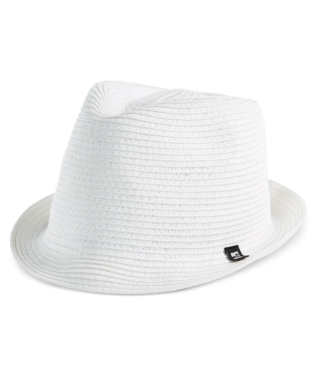 Block Hats Men's Braided Paper Straw Fedora White Size M/L