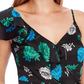 Vince Camuto Women's Asymmetrical Ruffle Shoulder Blouse Black Size Large