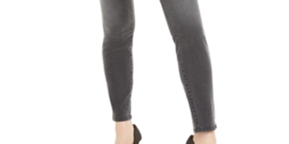 INC International Concepts Women's INCEssentials Skinny Jeans Gray Size 18