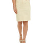 Charter Club Women's Denim Tummy Control Skirt Yellow Size 6