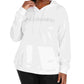Columbia Women's Plus Logo-Print French Terry Hoodie White Size 3X