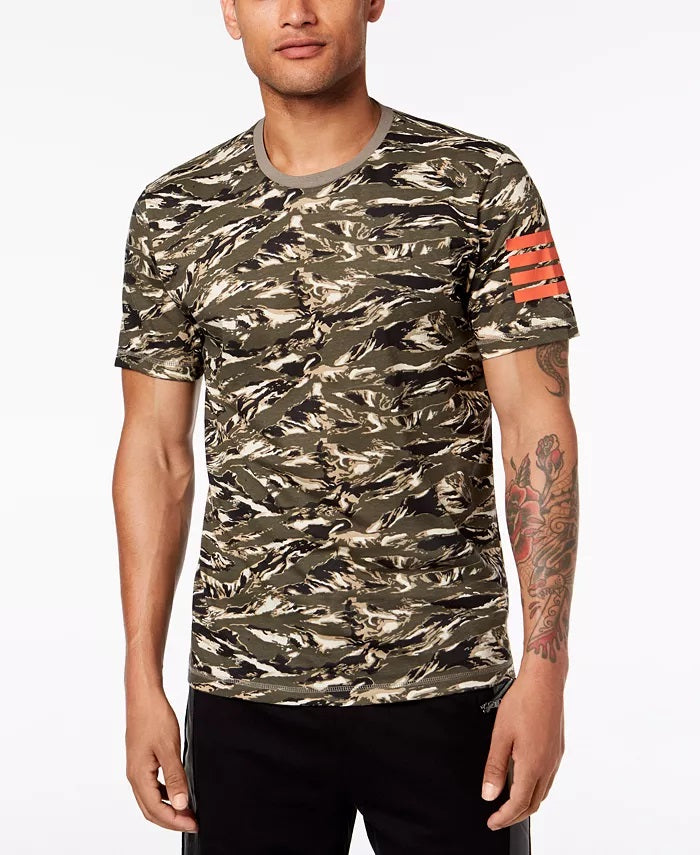 INC International Concepts Men's Printed Short Sleeve Classic Fit T-Shirt Orange Size XX-Large