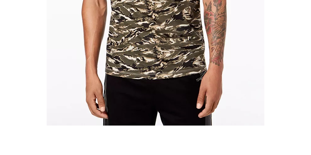 INC International Concepts Men's Printed Short Sleeve Classic Fit T-Shirt Orange Size XX-Large