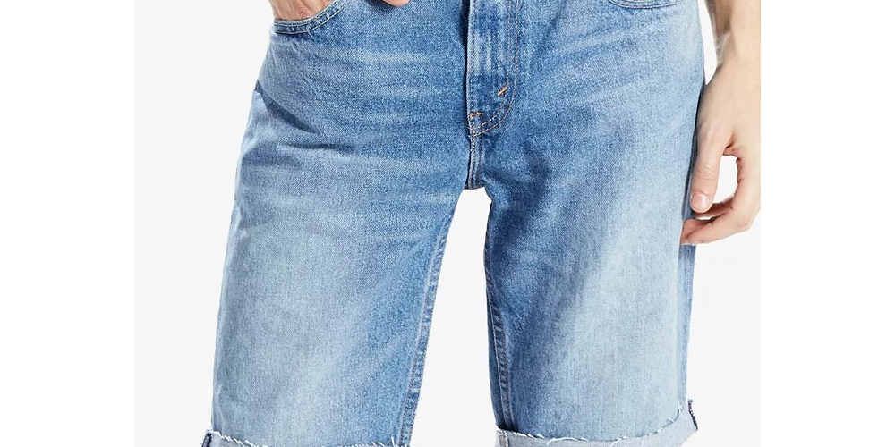 Levi's Men's 511 Slim Cutoff Shorts Blue Size 38