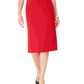 Kasper Women's Pencil Midi Skirt Red Size 6 Petite