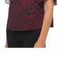 Michael Kors Women's Beaded Animal Print Blouse Red Size Medium