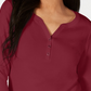 Karen Scott Women's Cotton Henley Shirt Red Size Petite Small