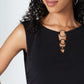 BCX Junior's Ring Tank Top Black Size M