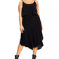 City Chic Women's Plus Tiered Midi Dress Black Size Petite Small