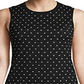 Anne Klein Women's Printed Sleeveless Sweater Black Size X-Small