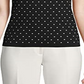 Anne Klein Women's Printed Sleeveless Sweater Black Size X-Small