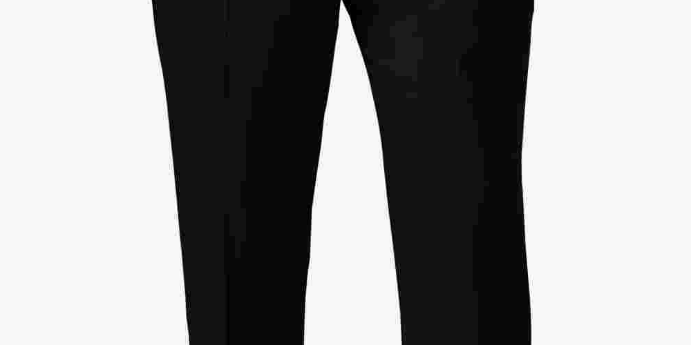 Haggar Men's Big & Tall Premium Comfort Stretch Classic Fit Solid Flat Front Dress Pants Black Size 46X32