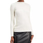 Alfani Women's Beaded Ribbed Sweater White Size Large