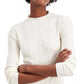Alfani Women's Beaded Ribbed Sweater White Size Large