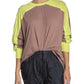Free People Women's Alla Top Colorblock Long Sleeve Purple Size X-Small