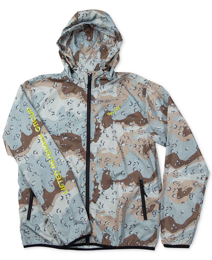 Lrg Men's Desert Camo Print Windbreaker Green Size L
