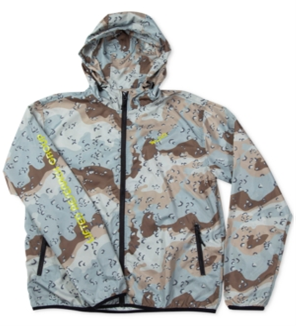 Lrg Men's Desert Camo Print Windbreaker Green Size L