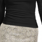 Bar III Women's Puffed Pullover Blouse Style Black  Size Large
