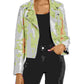 Sunset + Spring Women's Metallic Faux Suede Moto Jacket Gold Size X-Small