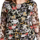 INC International Concepts Women's Long Sleeve Wrap Pullover Blouse Black Size 0X
