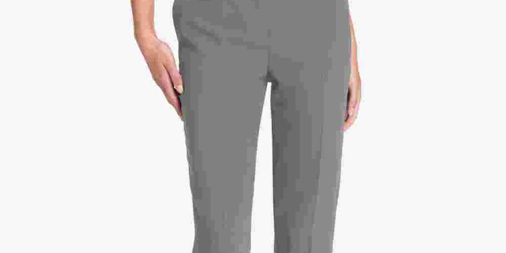 DKNY Women's Essex Slim Leg Pants Gray Size 12