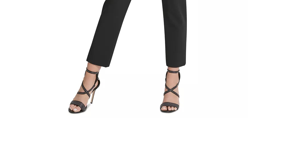 DKNY Women's Belted Slim-Leg Pants Black Size 6
