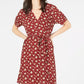 Monteau Women's Printed Faux-Wrap Dress Purple floral Size X-Large