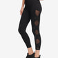 DKNY Women's Sport High Rise Mesh Inset Yoga Ankle Leggings Black Size X-Small