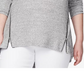Rachel Roy Women's Trendy Plus Size Zip-Hem Top Gray Size 0X