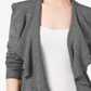 Karen Scott Women's Ruffle Front Cardigan Black Size Small