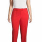 Anne Klein Women's Zippered Pocketed Wear To Work Straight Leg Pants Red Size 18W
