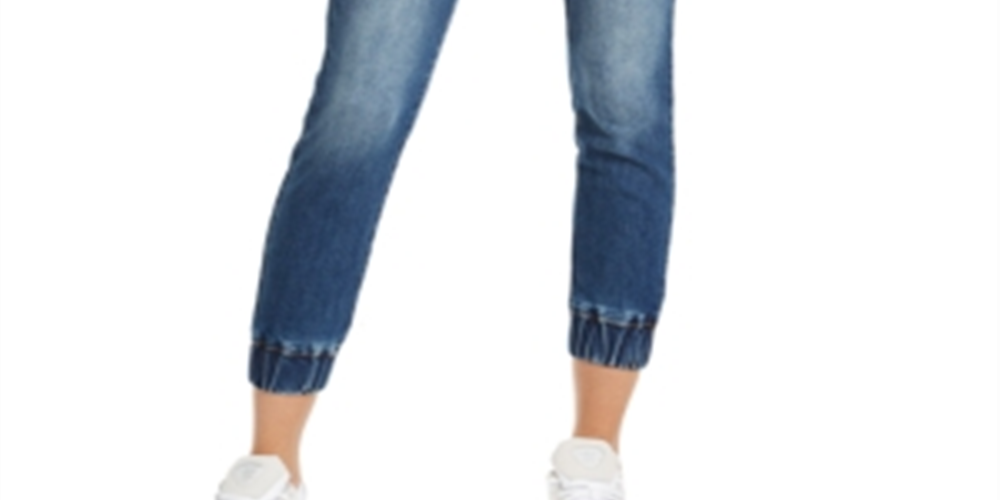 Almost Famous Juniors' Denim Joggers Blue Size X-Large