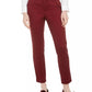 Maison Jules Women's Slim Ankle Pants Red Size 2