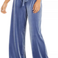 INC Women's Velvet Wide Leg Paperbag Pants Blue Size XX-Large