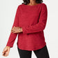 Karen Scott Women's Marled Sweatshirt Red Size Petite Small