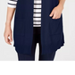 Karen Scott Women's Petite Open-Front Vest Blue Size 44