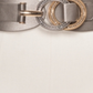 INC Women's Double-Ring Rhinestone Interlock Stretch Belt Gray Size 2X
