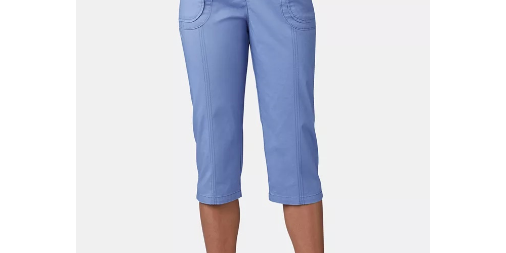 Lee Women's Patch Pocket Capri Pants Blue Size 12 Petite