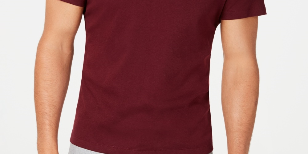 Alfani Men's Classic Fit Tipped Polo Wine Size XXX-Large