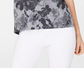 Ideology Women's Floral Print T-Shirt Black Size X-Small
