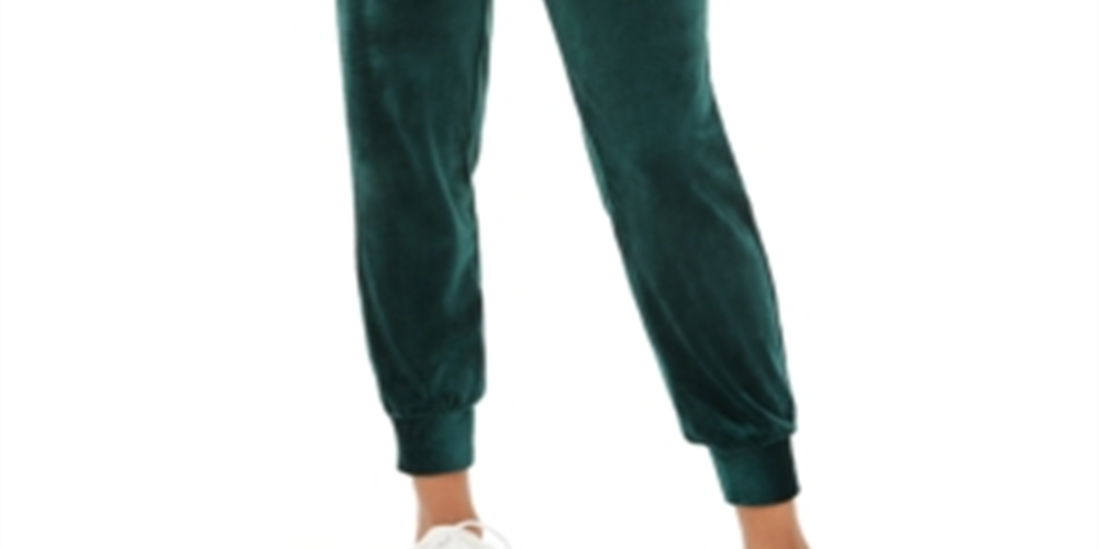 Ideology Women's Velour Joggers Green Size XX-Large