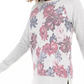 Ideology Women's Floral Printblocked Terry Top Gray Size Small