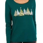 Karen Scott Women's Embellished Cotton Top Green Size Petite S