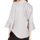 BCX Junior's Animal Print Wrap Top Silver Size Small