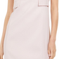 Anne Klein Women's Short Sleeve Jewel Neck Above the Knee Shift Dress Pink Size 12