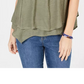 Style & Co Women's Lace Trim Swing Top Beige Size Small
