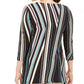 JM Collection Women's Printed Hammerhead Hem Tunic Black Size Large