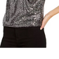 INC International Concepts Women's Metallic Sequin Sleeveless Top Silver Size PS/M